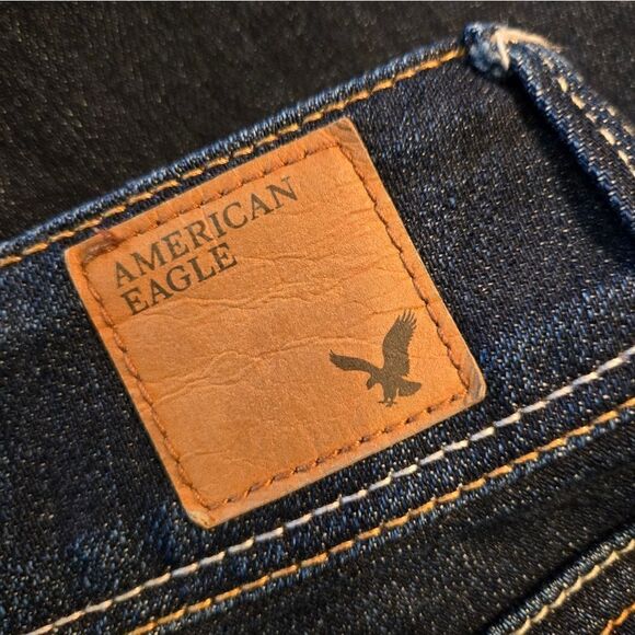 American Eagle Slim Boot Cut Metallic Pocket Stretch Jeans Sz 2 - Picture 9 of 11
